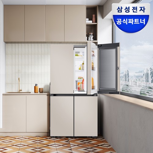 삼성 비스포크 AI 냉장고 4도어 902L, 1등급 에센셜 베이지